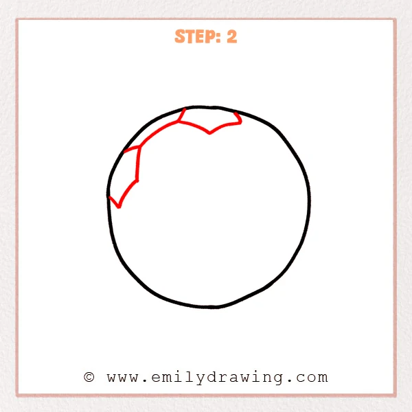 how to draw a soccer ball - Step 2